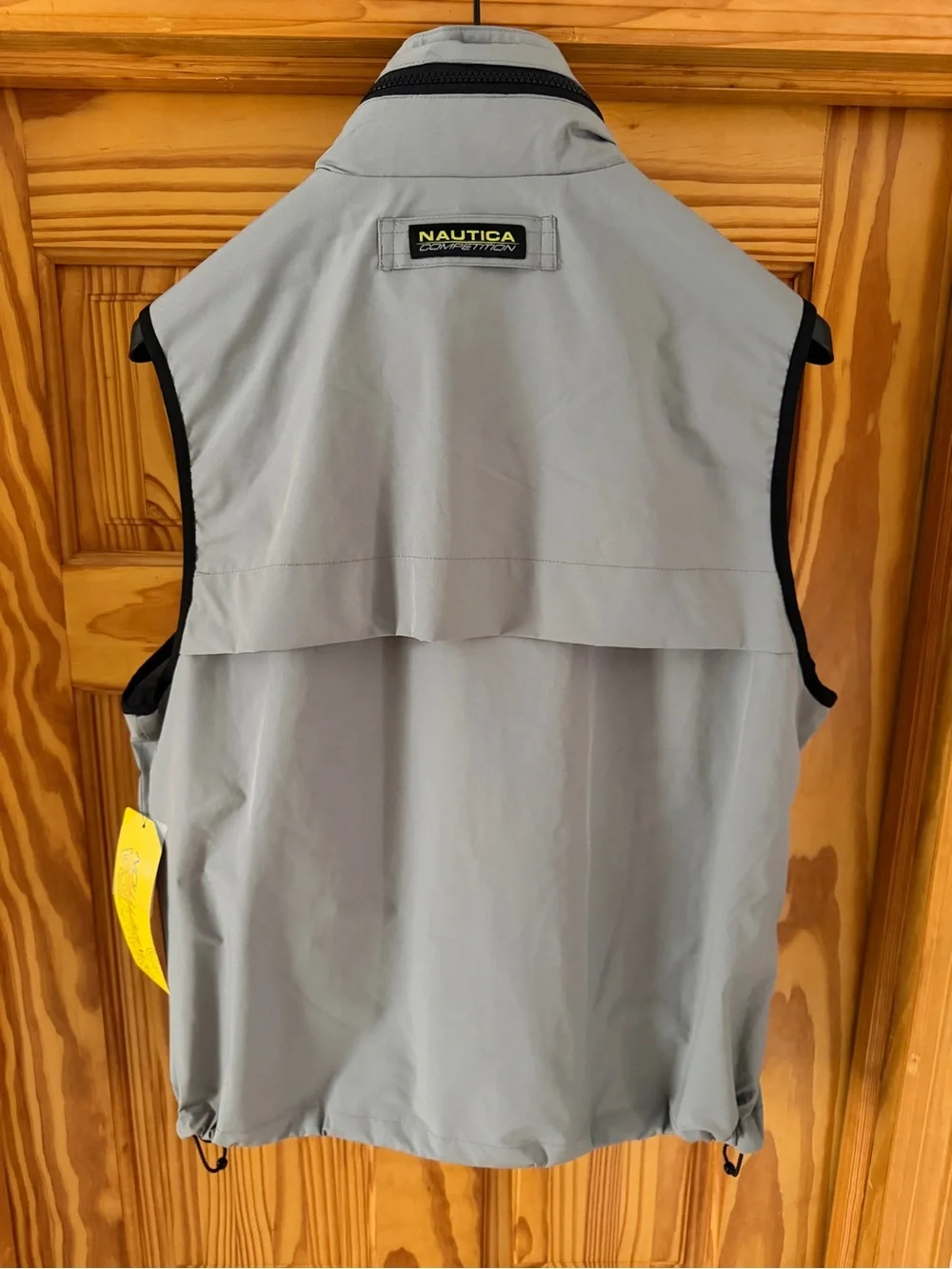 Men's Grey Quilted Outdoor Vest with Zip Pockets
